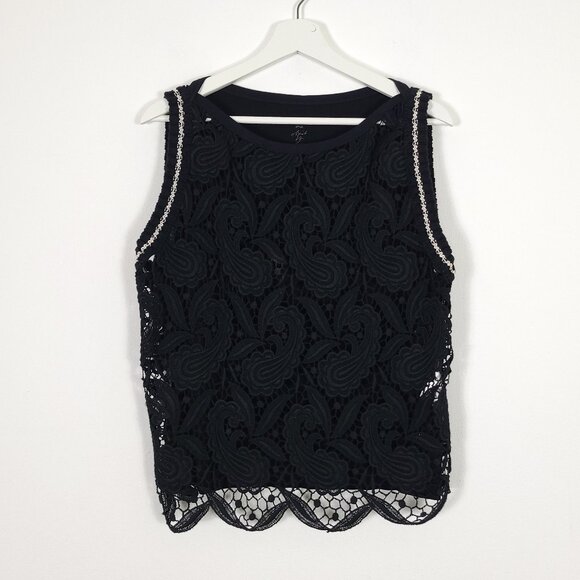 Marc Cain Germany Black Lace Top - Picture 1 of 9